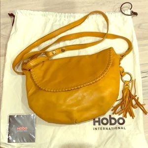 Hobo international camel crossbody tassel bag